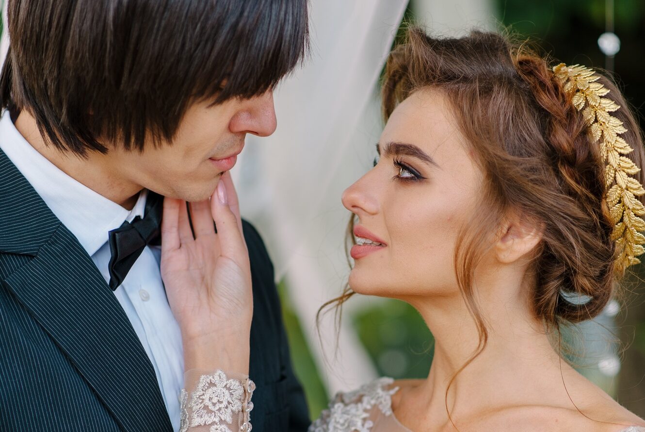 wedding photography in the Carpathians. Wedding ceremony in the forest