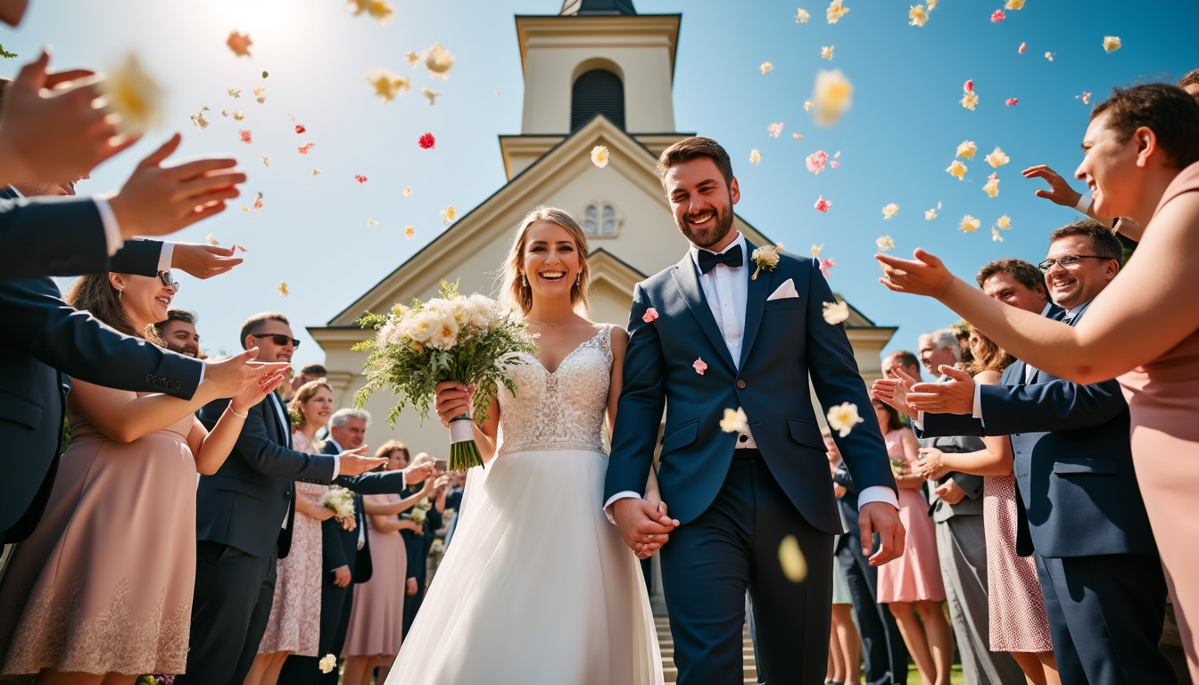 découvrez notre sélection des meilleures chansons pour la sortie d'église de votre mariage. créez un moment magique et inoubliable grâce à des musiques émouvantes et festives pour célébrer votre union.