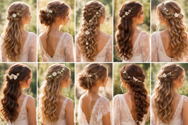 10 coiffures tendance pour une mariée bohème et romantique