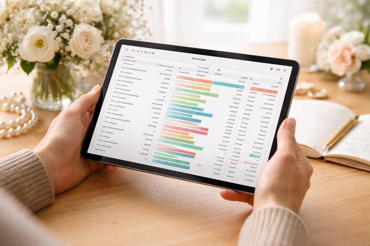gérez facilement le budget de votre mariage avec un suivi précis et en temps réel sur votre tablette samsung galaxy. planifiez vos dépenses et restez organisé pour votre grand jour.