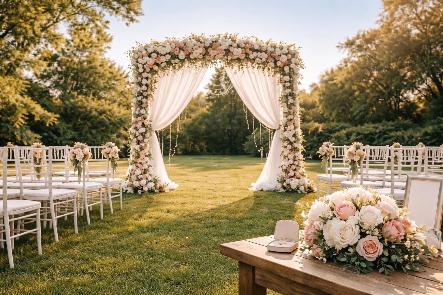 découvrez combien coûte la location d'une arche pour un mariage et les éléments essentiels à connaître pour bien planifier votre cérémonie.