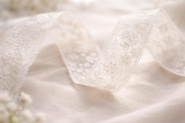 Ruban dentelle blanc : élégance pour rubans mariage