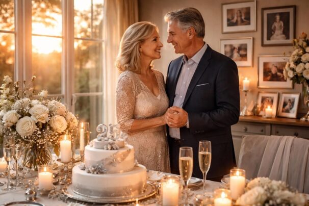 Célébration intime des 25 ans de mariage