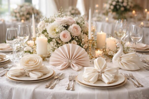 découvrez les tendances actuelles en pliage de serviettes pour sublimer la décoration de votre mariage avec élégance et originalité.