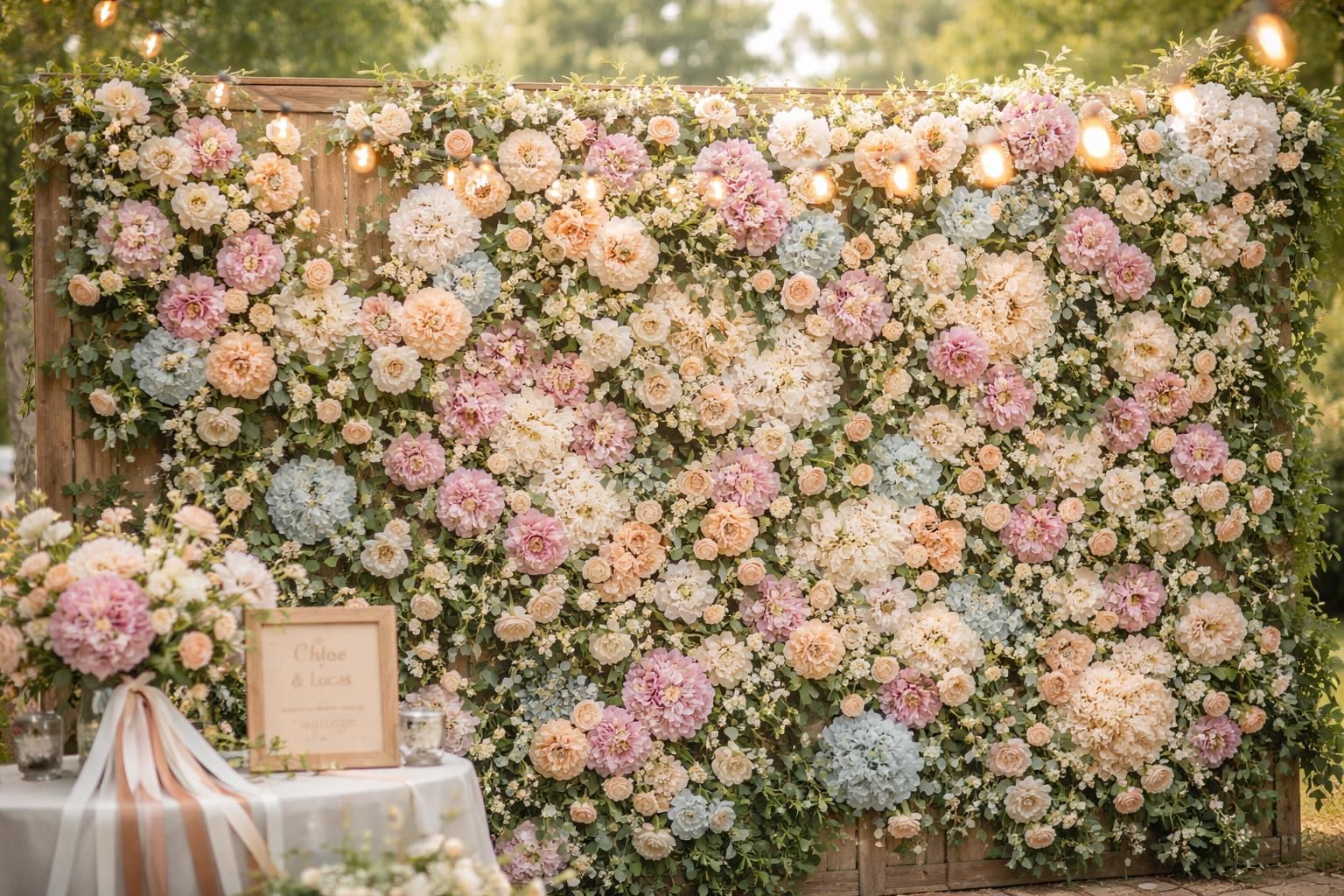 découvrez comment personnaliser un mur de fleurs pour votre mariage afin qu'il reflète parfaitement votre style et crée une ambiance unique et romantique.