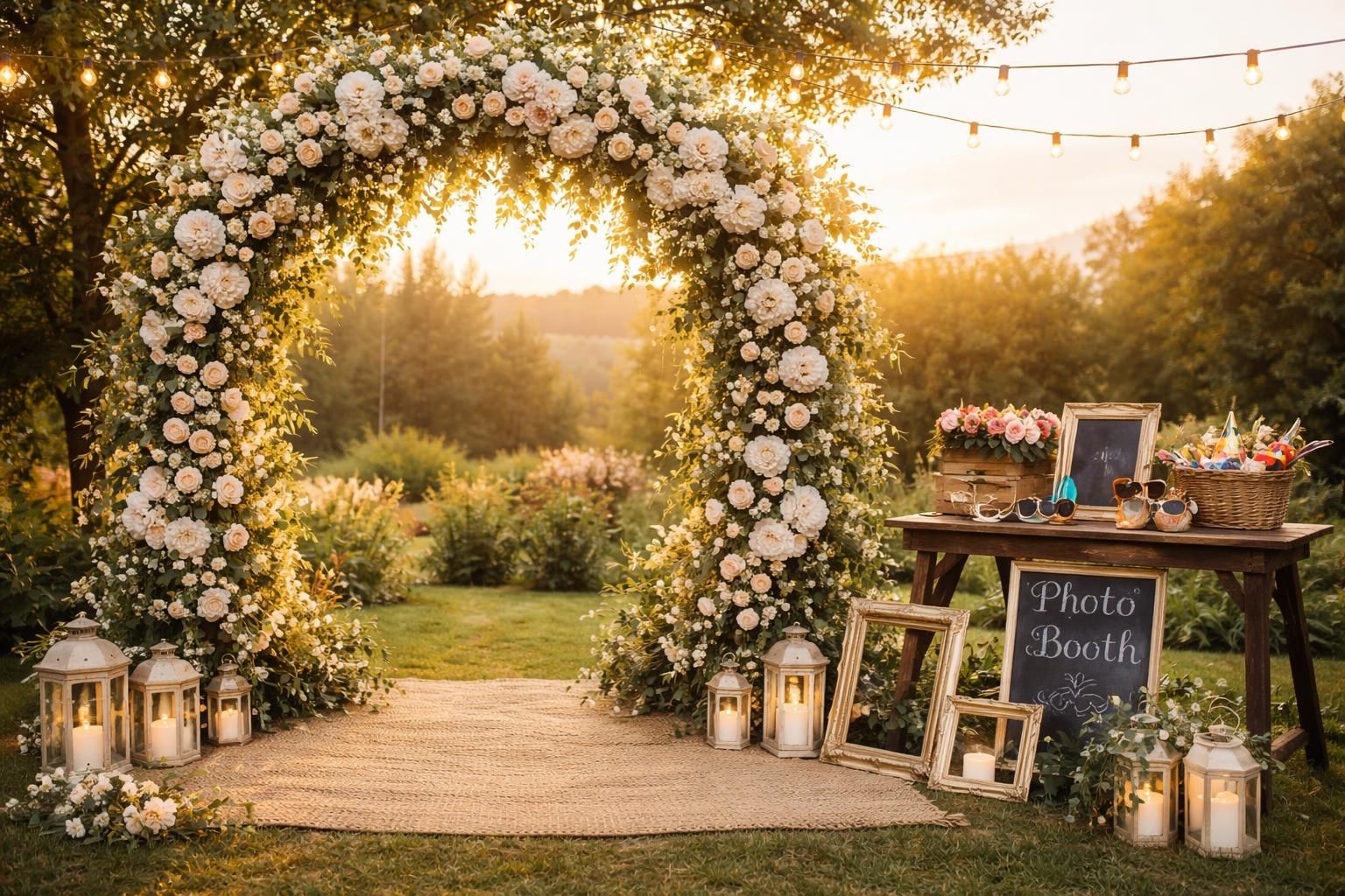 découvrez nos conseils pour créer un décor de photobooth en plein air lors d'un mariage et obtenez un effet wow garanti pour des souvenirs inoubliables.