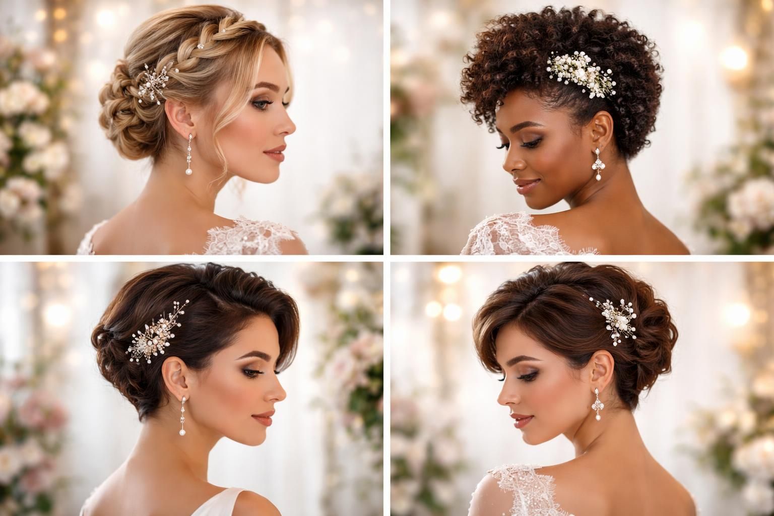 découvrez des coiffures de mariage élégantes et adaptées aux cheveux courts, parfaites pour sublimer tous les styles et toutes les personnalités lors de votre grand jour.