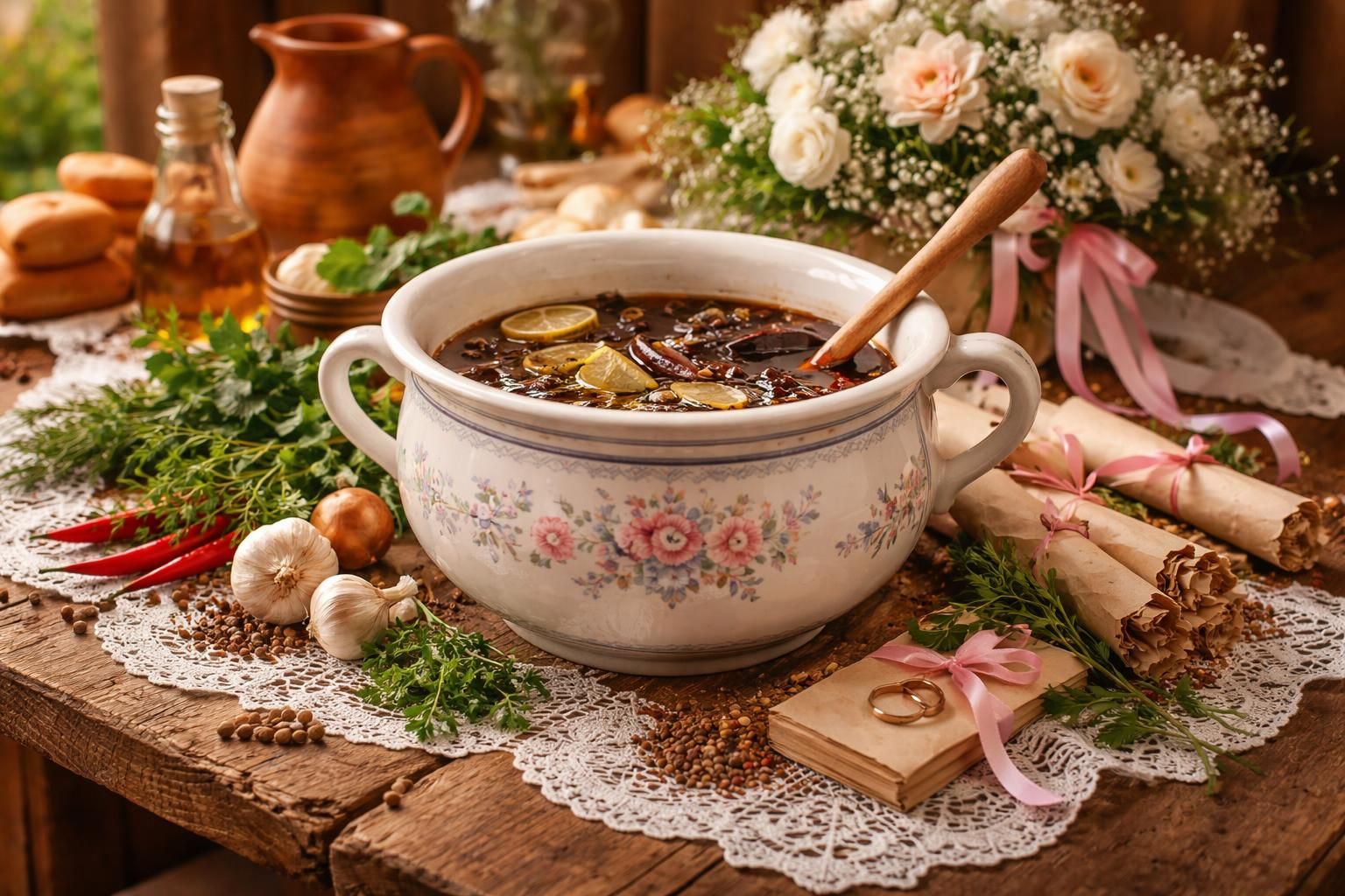 découvrez la recette traditionnelle du pot de chambre, un plat de mariage authentique inspiré des saveurs et traditions familiales.