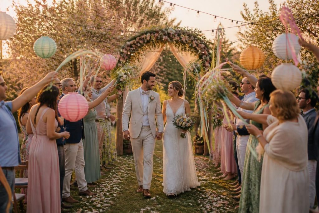 découvrez des idées originales pour créer une haie d'honneur mémorable et unique lors de votre mariage, pour des moments inoubliables.
