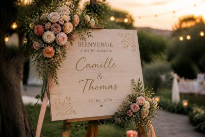 découvrez comment le choix des couleurs de votre panneau de mariage personnalisé peut transformer l'ambiance de votre journée spéciale et créer une atmosphère unique et mémorable.