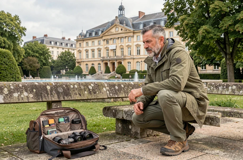Photographe capturant le quartier thermal et les Thermes Nationaux d'Aix-les-Bains